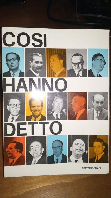 Così hanno detto - Senza Autore - copertina