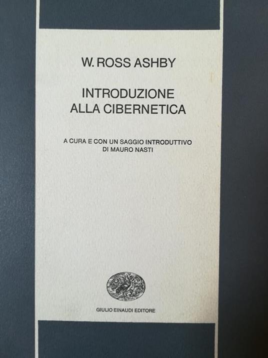 Introduzione alla cibernetica - W. Ross Ashby - copertina