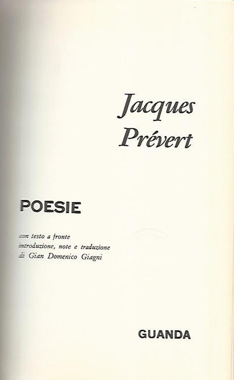 Poesie - Jacques Prévert - copertina