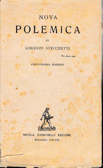 Nova polemica - Lorenzo Stecchetti - copertina