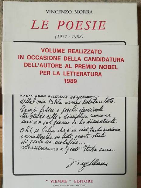 Le poesie (1977-1988) - Vincenzo Morra - copertina