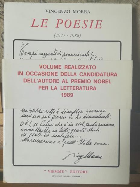 Le poesie (1977-1988) - Vincenzo Morra - copertina