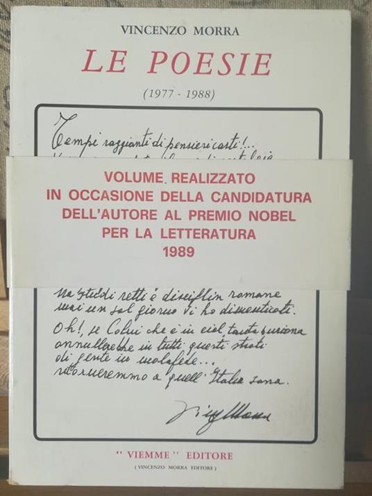 Le poesie (1977-1988) - Vincenzo Morra - copertina