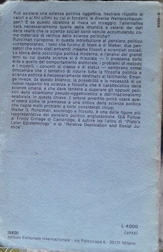Sociologia e filosofia politica - Walter G. Runciman - 2