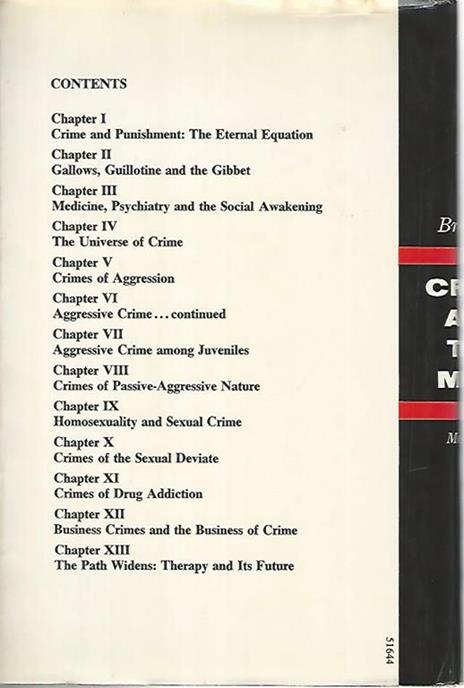 Crime and the mind. A psychiatric analysis of crime and punishment - Walter Bromberg - 2