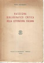 Rassegna bibliografico critica della letteratura italiana