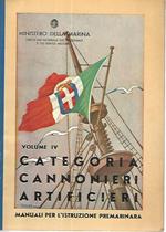 Categoria cannonieri artificieri. Volume IV