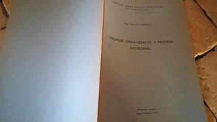 Strutture organizzative e processi decisionali - Pasquale Saraceno - copertina