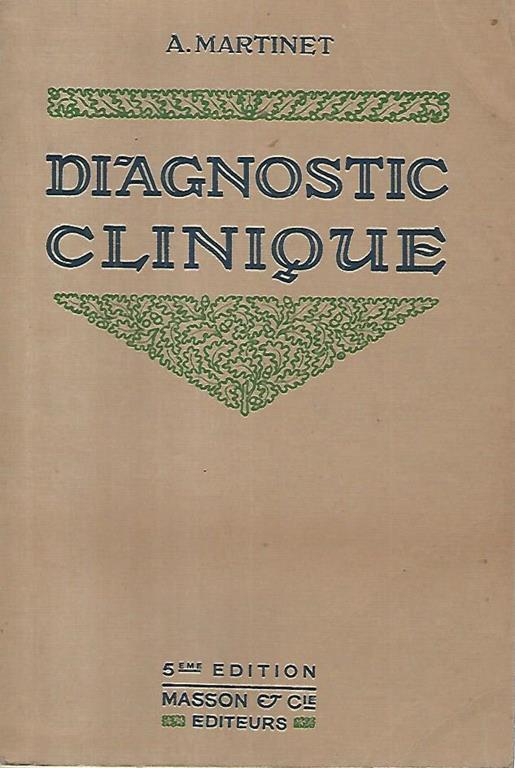 Diagnostic clinique - André Martinet - copertina