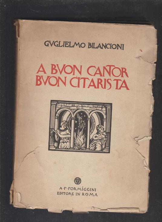 Buon Cantor Buon Citarista - Guglielmo Bilancioni - copertina