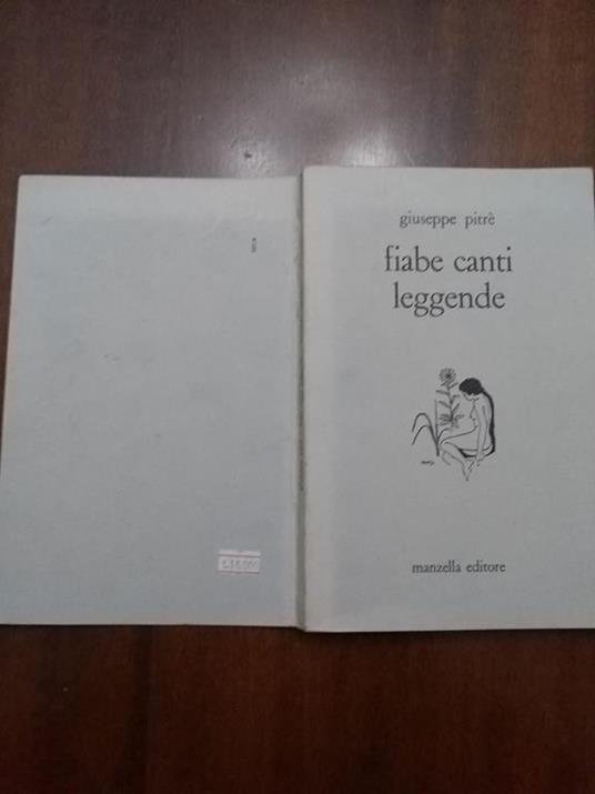 fiabe canti leggende - Giuseppe Pitrè - copertina