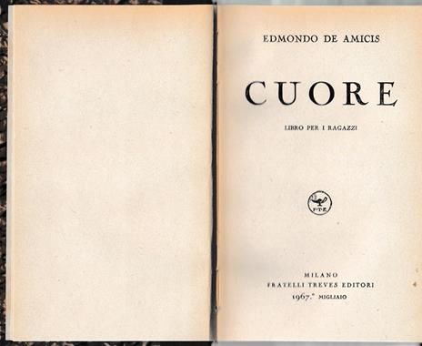 Cuore - Edmondo De Amicis - copertina