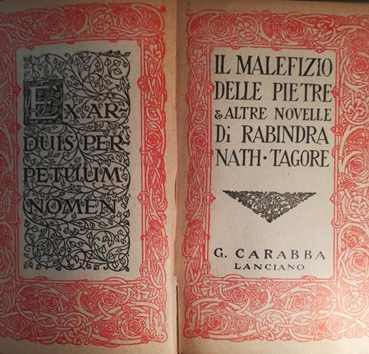 Il malefizio delle pietre e altre novelle - Rabindranath Tagore - copertina