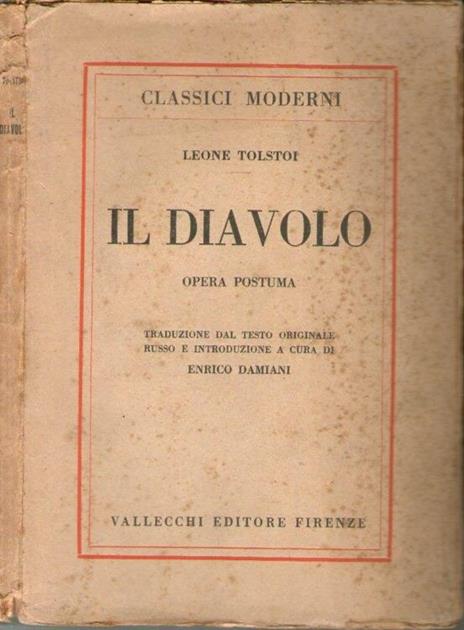 Il diavolo opera postuma - Lev Tolstoj - copertina