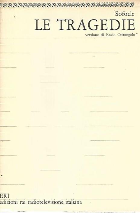 Le tragedie - Sofocle - copertina