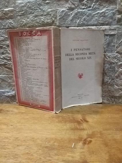 I pensatori della seconda metà del secolo XIX - Giulio Alliney - copertina