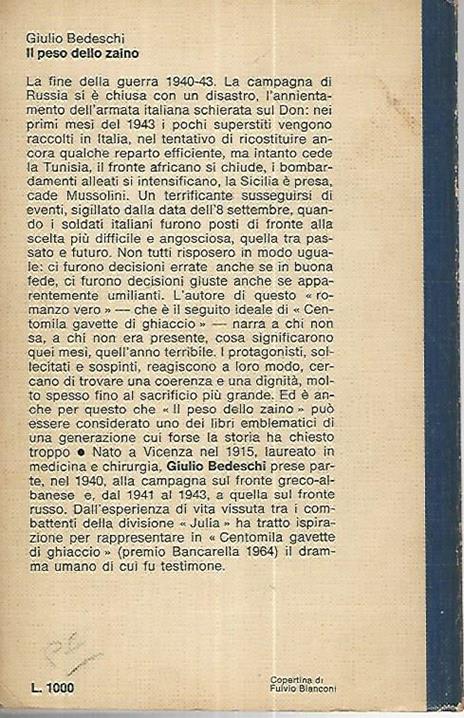Il peso dello zaino - Giulio Bedeschi - 2