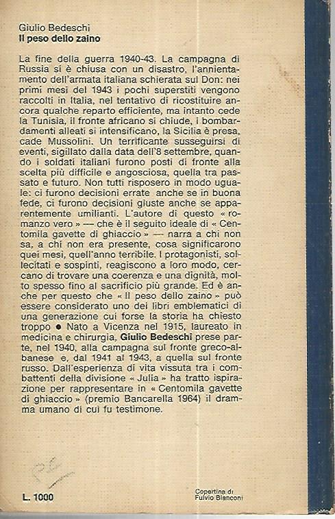 Il peso dello zaino - Giulio Bedeschi - 2
