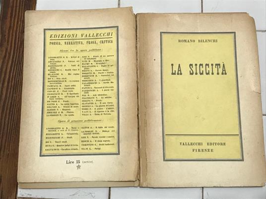 La siccità - Romano Bilenchi - copertina
