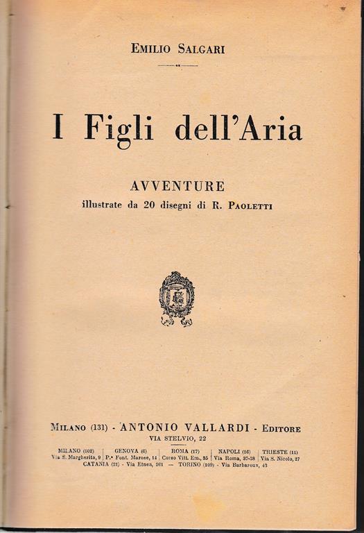 I Figli dell'Aria - Emilio Salgari - copertina