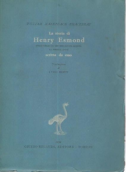 La storia di Henry Esmond - William M. Thackeray - copertina