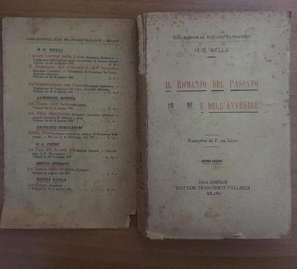 Il romanzo del passato e dell'avvenire - Herbert G. Wells - copertina