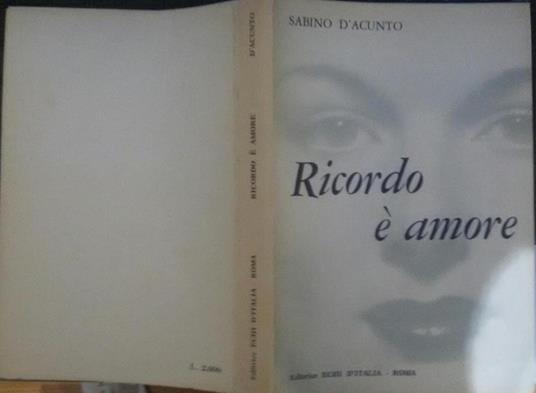 Ricordo è amore - Sabino D'Acunto - copertina