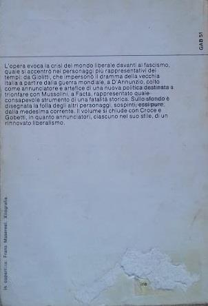 Da Giolitti a Mussolini. Momenti della crisi del liberalismo - Nino Valeri - 2