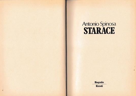 Starace - Antonio Spinosa - copertina