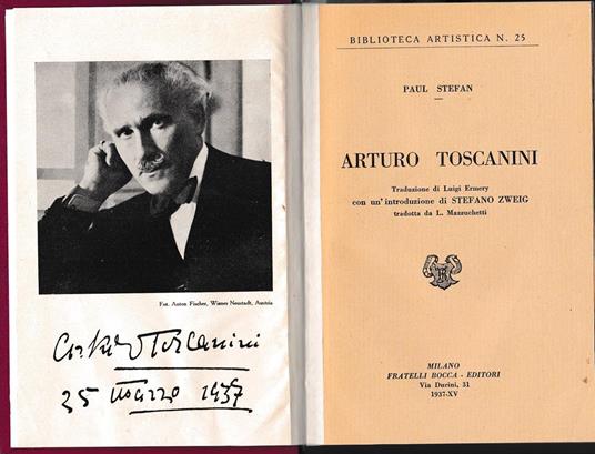 Arturo Toscanini - Paul Stefan - copertina
