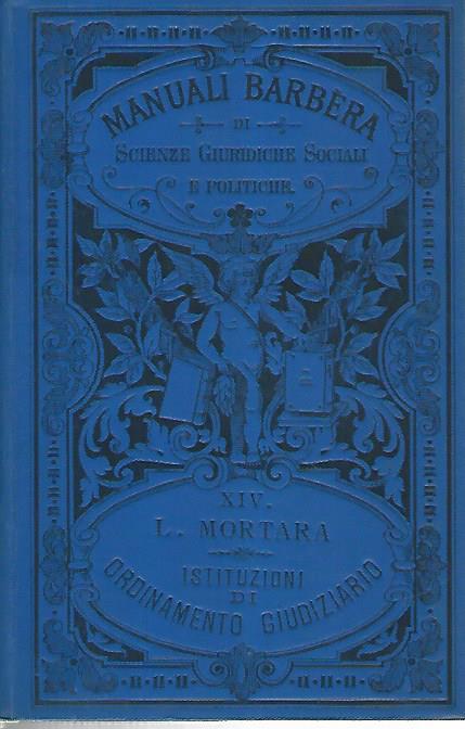 Istituzioni di ordinamento giudiziario - Lodovico Mortara - copertina