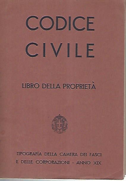 Codice civile. Libro delle proprietà - copertina