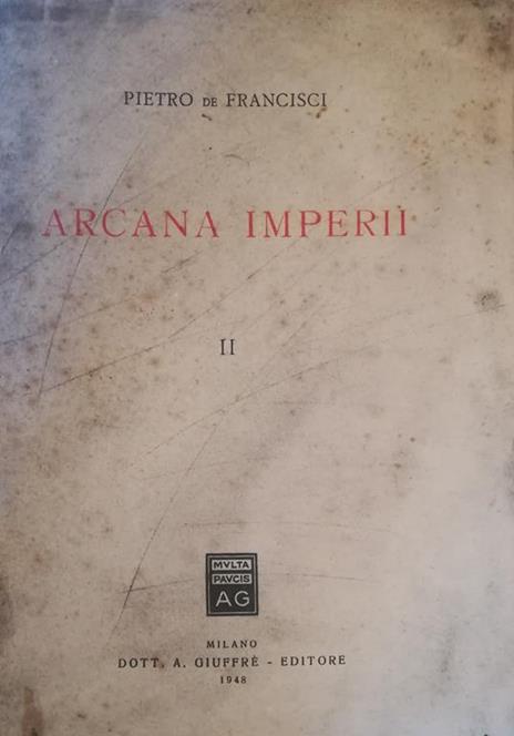 Aracana Imperii. III. Tomo I - Pietro De Francisci - copertina
