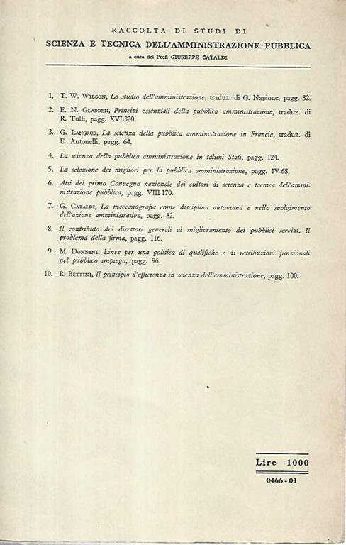 Il principio d'efficienza in scienza dell'amministrazione - Romano Bettini - 2