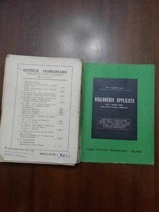 Ragioneria applicata - Eugenio Levi - copertina