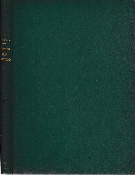 La Giustizia nella amministrazione - Silvia Lessona - copertina