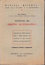 Manuali Minerva. Sinossi di Diritto Ecclesiastico