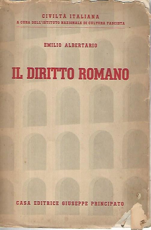 Il diritto romano - Emilio Albertario - copertina