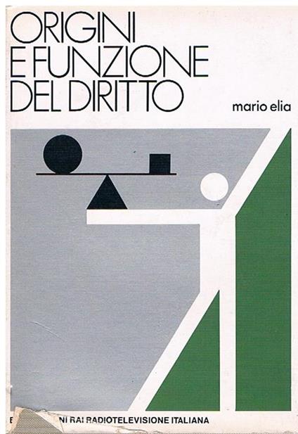 Origini e funzioni del diritto - Mario Elia - copertina