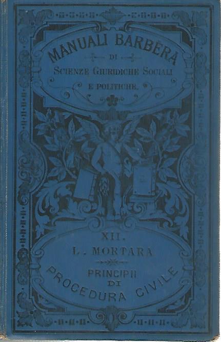 Principii di procedura civile - Lodovico Mortara - copertina