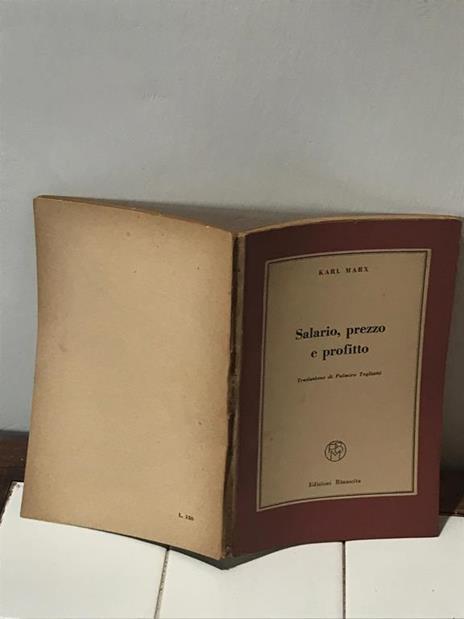 Salario prezzo e profitto - Karl Marx - copertina