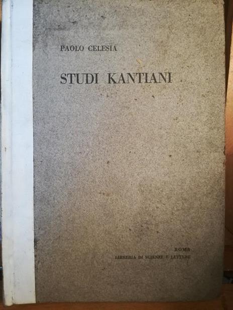 Studi kantiani - Paolo Celesia - copertina