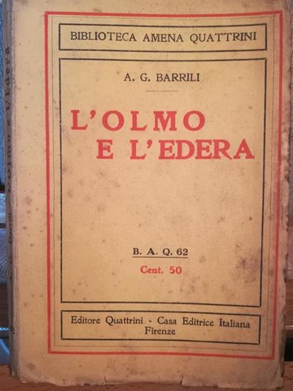 L' olmo e l'edera - G. A. Barrili - copertina