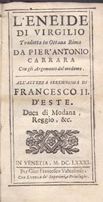 L' Eneide di Virgilio Tradotta in Ottava Rima