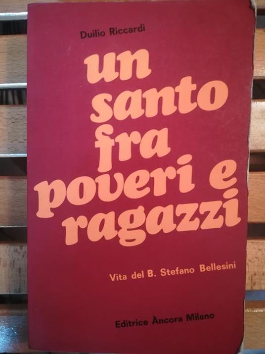 Un santo tra poveri e ragazzi. Vita del beato Stefano Bellesini agostiniano - Duilio Riccardi - copertina