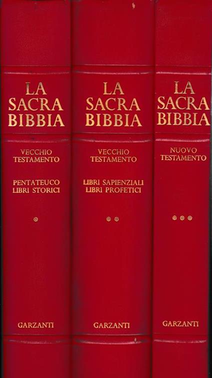 La Sacra Bibbia. Illustrata con dipinti, acqueforti e disegni di Rembrandt. 3 volumi - copertina