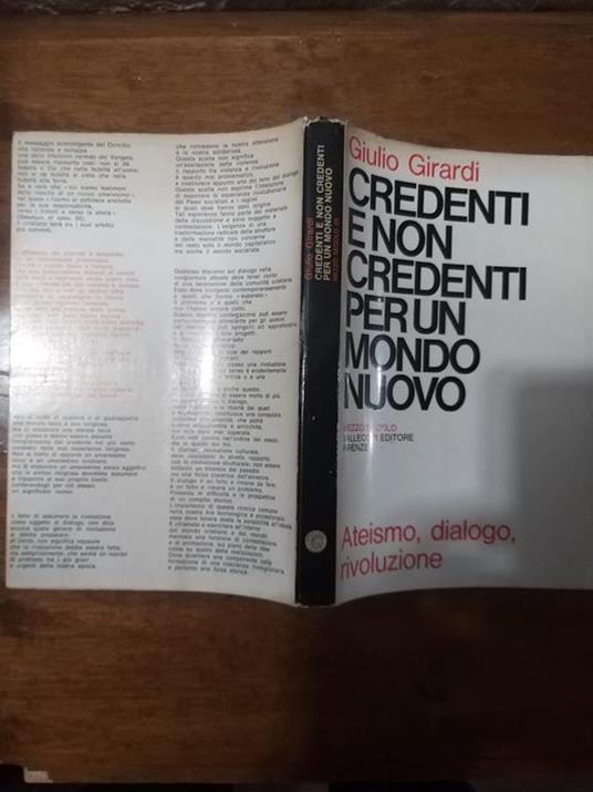 Credenti e non credenti per un mondo nuovo - Giulio Girardi - copertina
