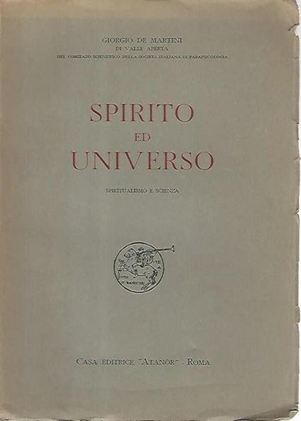 Spirito ed universo - Giorgio De Martini - copertina