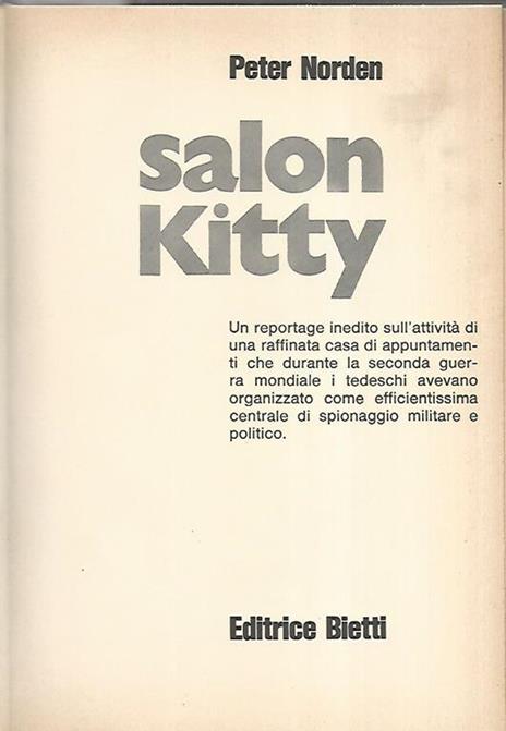 Salon Kitty - Peter Norden - copertina