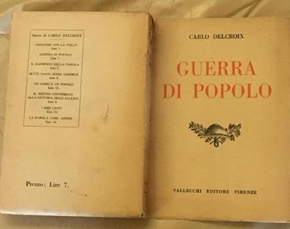 Guerra di popolo - Carlo Delcroix - copertina